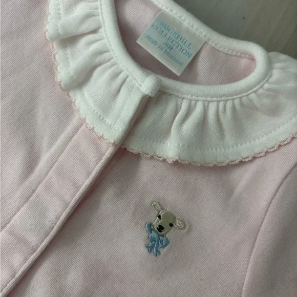 NWT Edgehill Collection x Rebecca Bahn Long Sleeve Pink Embroidered Lamb Sleeper - Picture 7 of 9